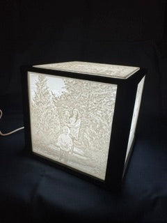 3d printed Lithophane box with light